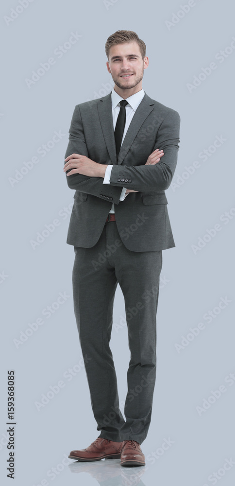 Portrait of a elegant handsome business man on gray background. Portrait of a elegant handsome business man on gray background.