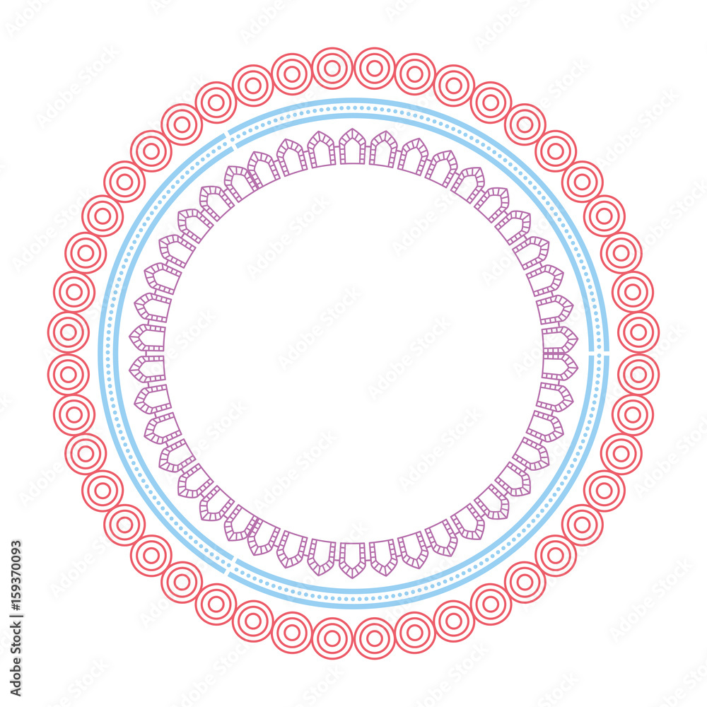 Naklejka premium circular lace mandala style vector illustration design