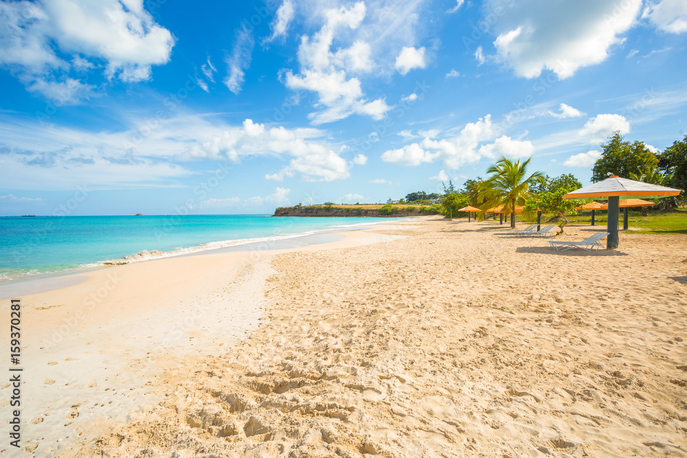 Fort James beach, very popular beach for the Locals. (Antigua)