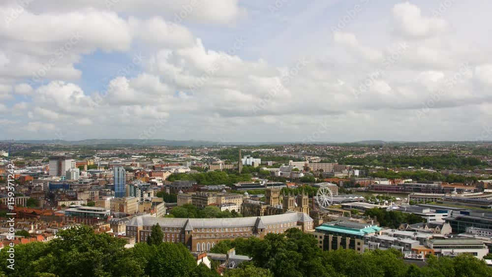 Bristol (UK) City Center - High Angle, Aerial View Bristol (UK) City Center - High Angle, Aerial View