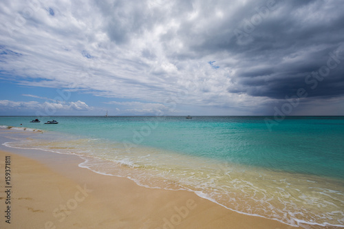 The beautiful beach of Darkwood, Antigua  photo