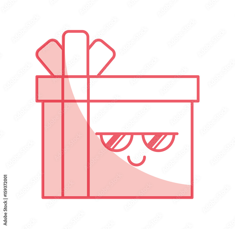 giftbox present kawaii character vector illustration design giftbox present kawaii character vector illustration design
