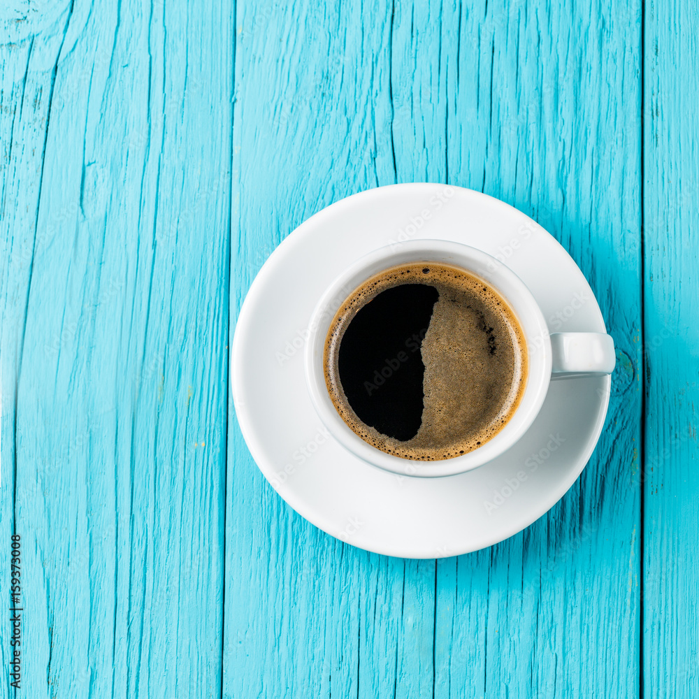 Cup of coffee on table Cup of coffee on table
