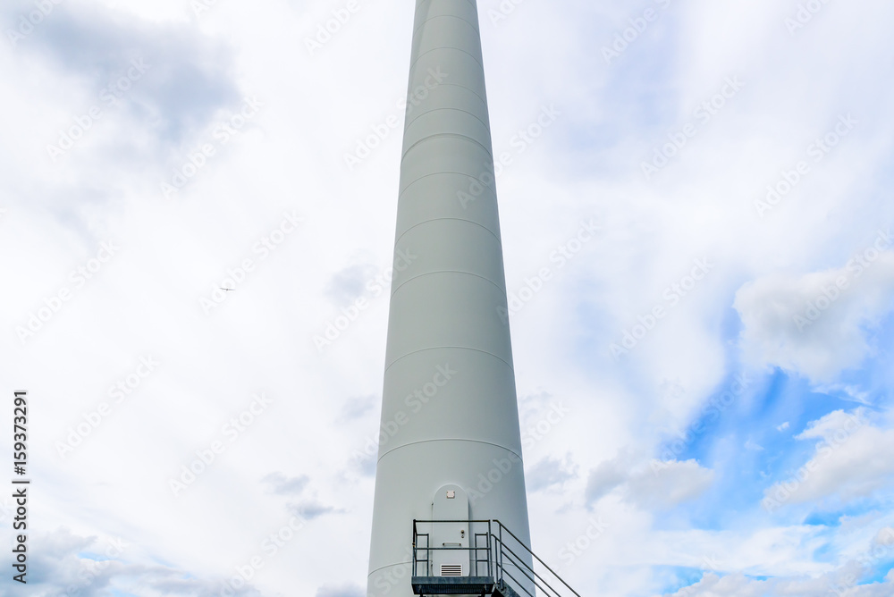 Day view wind power turbines generate electricity Day view wind power turbines generate electricity