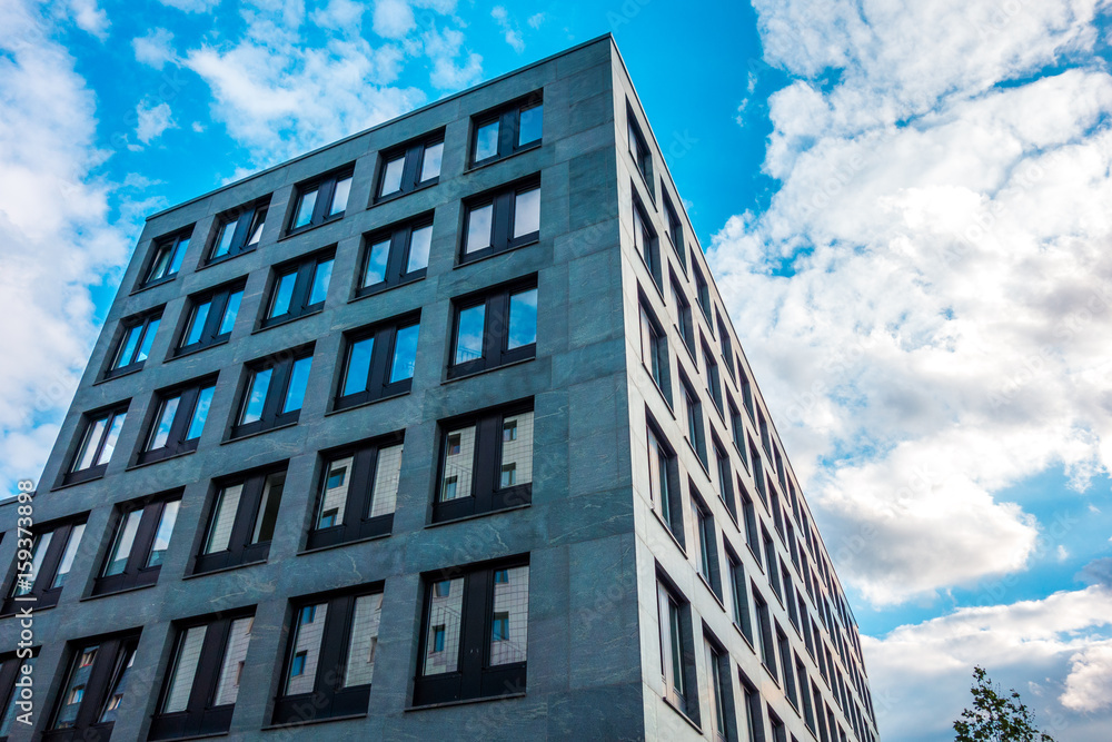 high contrasted finance building