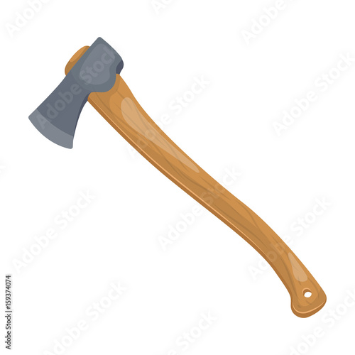 The ax is marching.Tent single icon in cartoon style vector symbol stock illustration web.