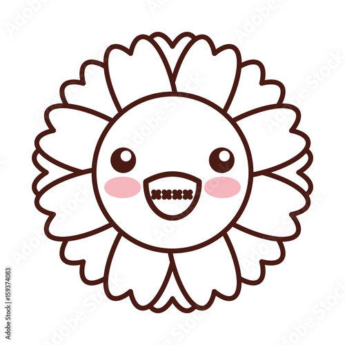 Fototapeta Naklejka Na Ścianę i Meble -  natural flower spa kawaii character vector illustration design