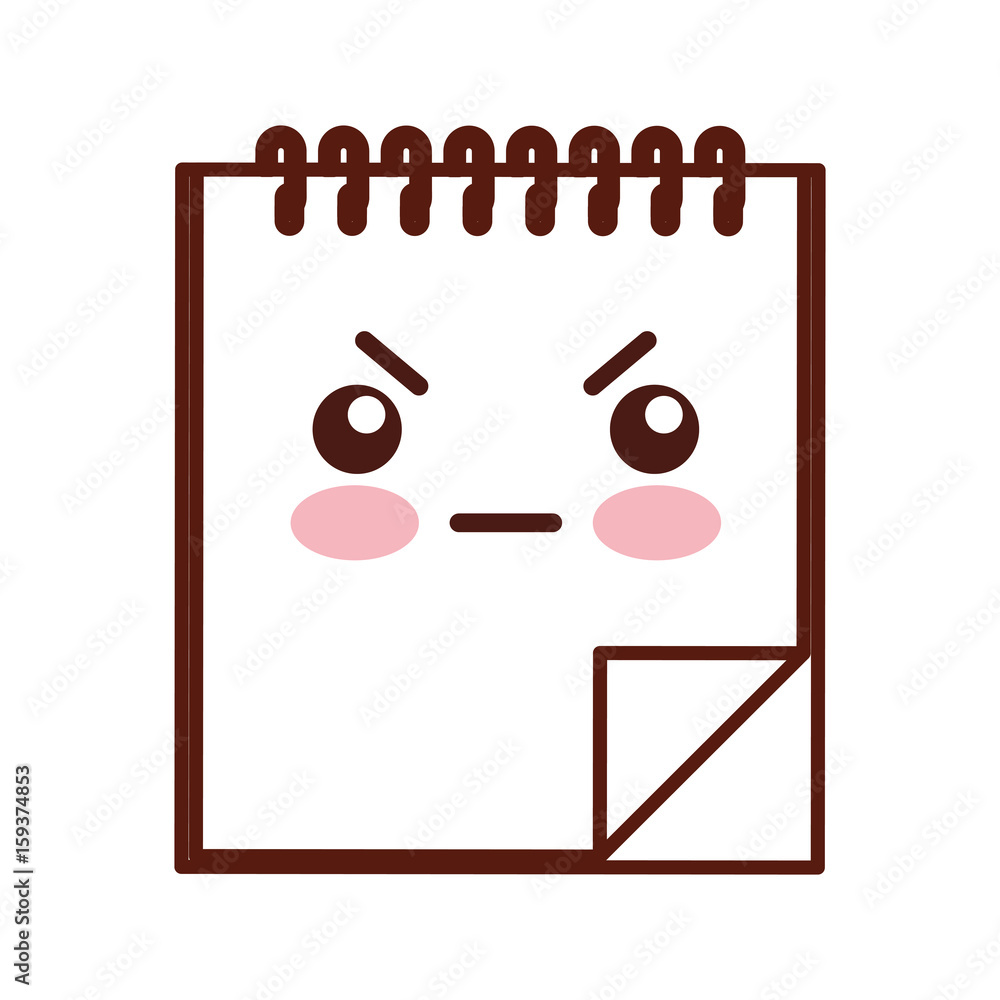 note book kawaii character vector illustration design note book kawaii character vector illustration design