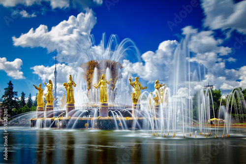 View of the Fountain of Friendship of Peoples (VDNH) photo