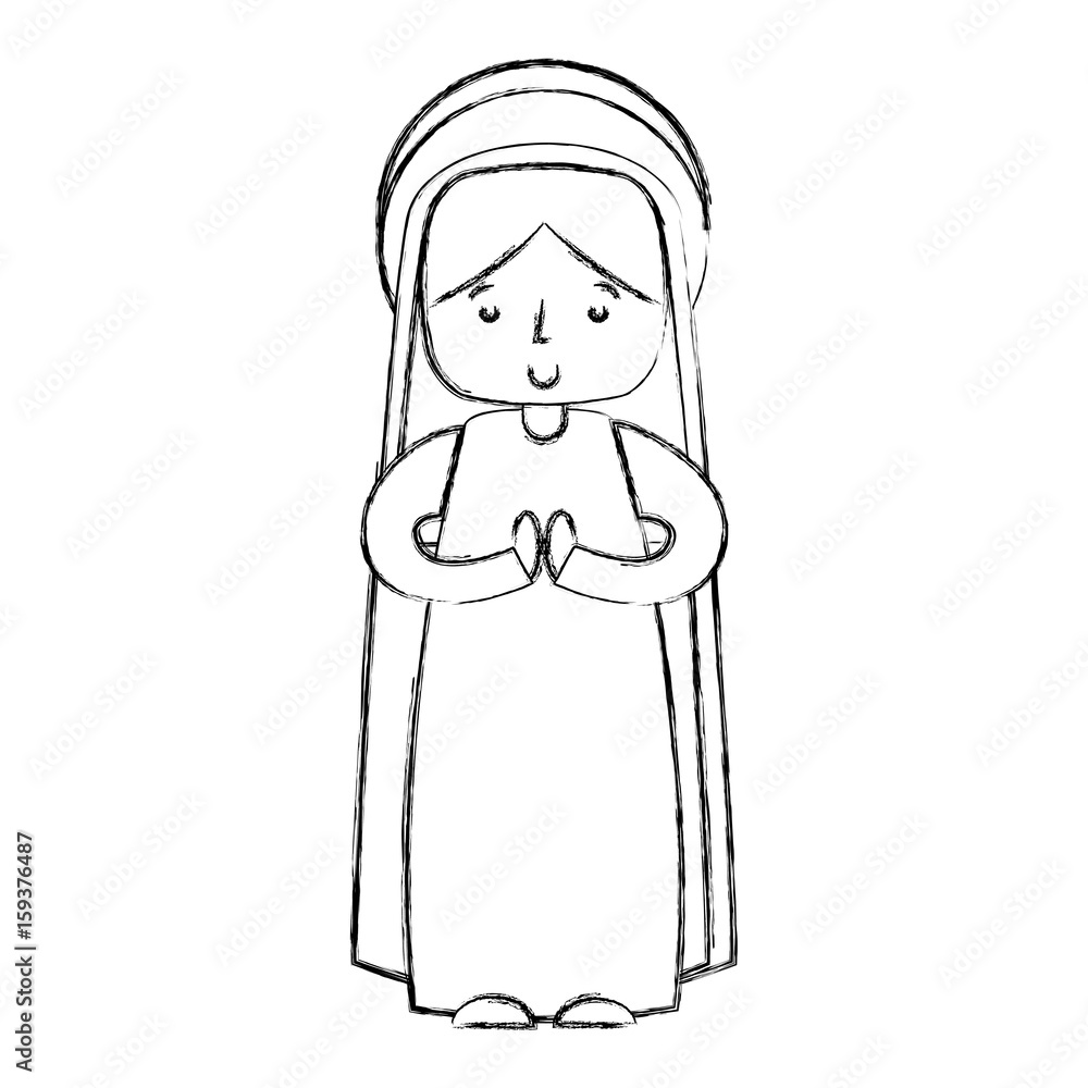 mary virgin manger character vector illustration design mary virgin manger character vector illustration design