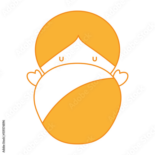 little cute baby icon vector illustration design