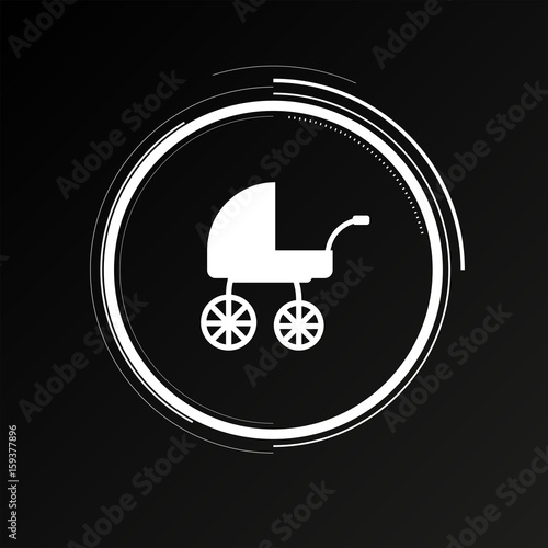 Future Button - Kinderwagen retro