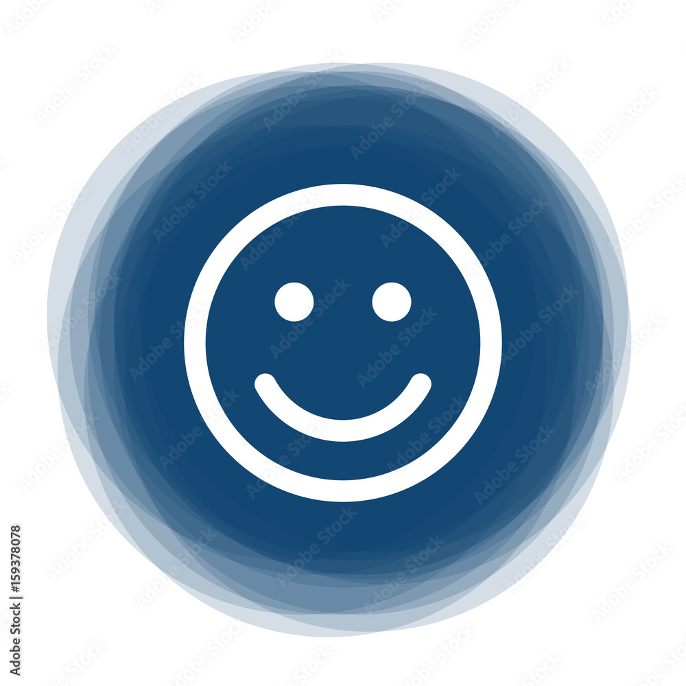 Abstract round button - smiley - happy Abstract round button - smiley - happy