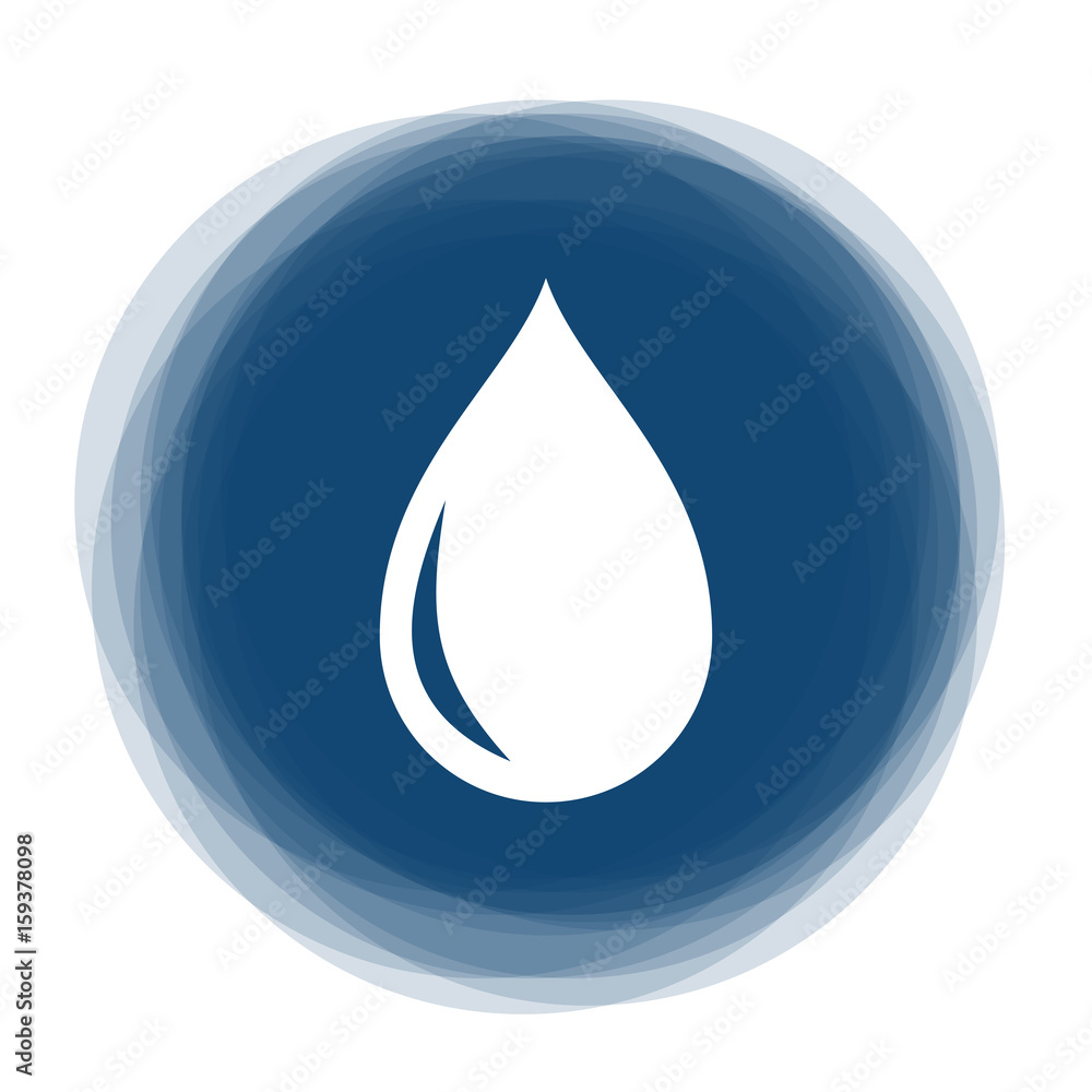 Abstract round button - drop - water Abstract round button - drop - water