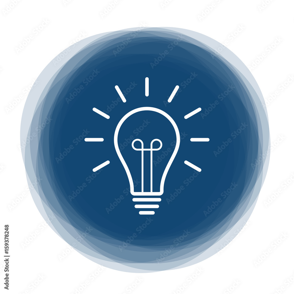 Abstract round button - light bulb - innovation Abstract round button - light bulb - innovation