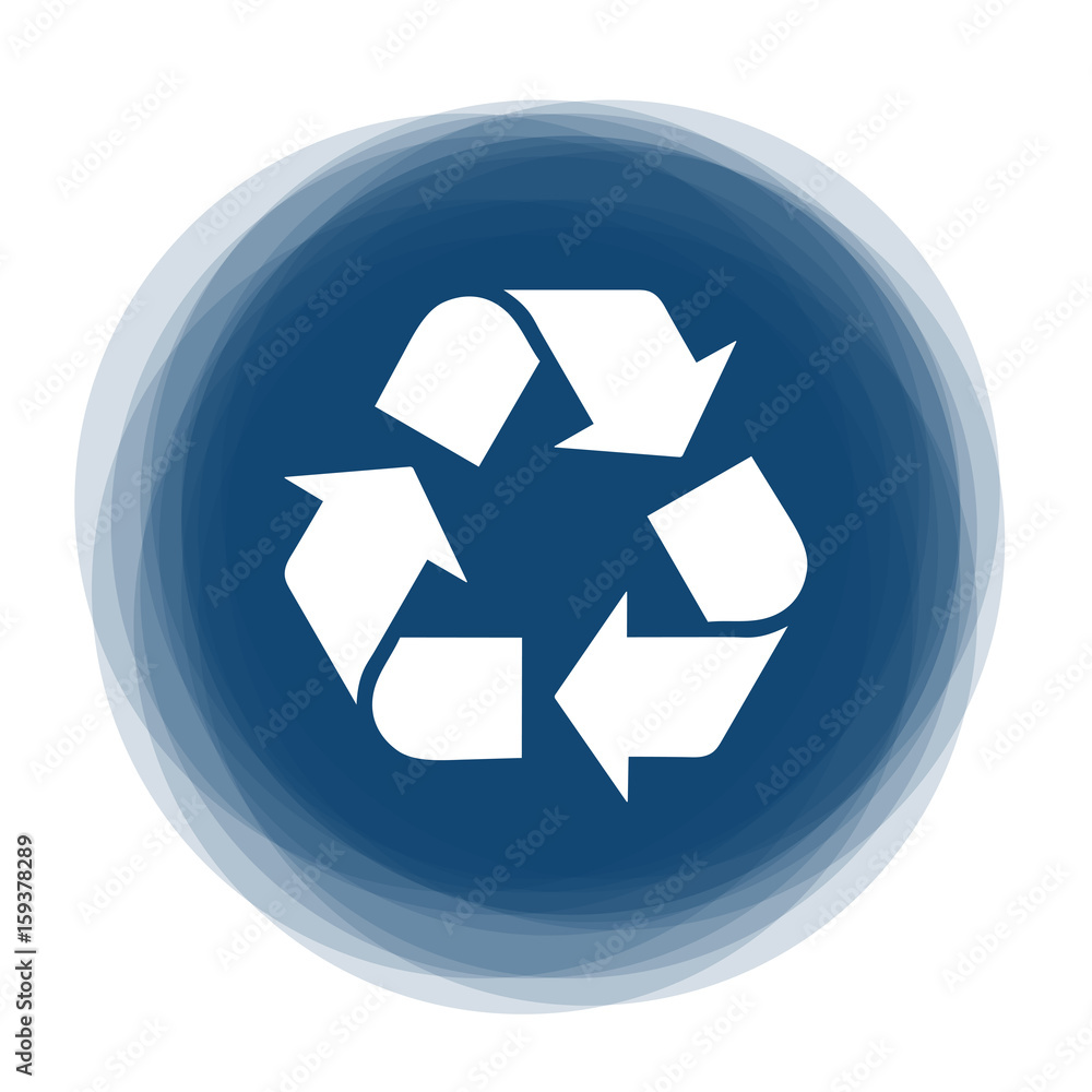 Abstract round button - recycling Abstract round button - recycling