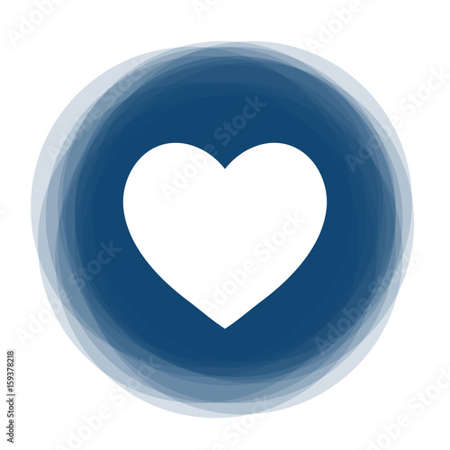 Abstract round button - heart