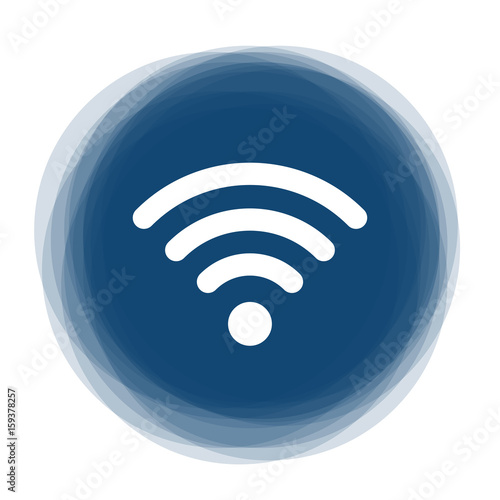 Abstract round button - wifi - internet