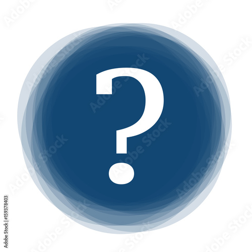 Abstract round button - question - FAQ