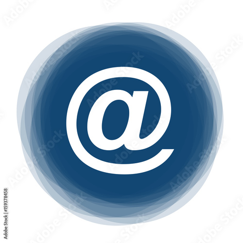 Abstract round button - email