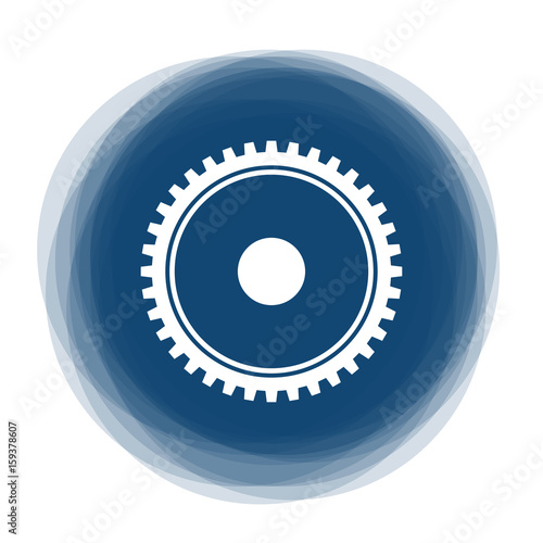 Abstract round button - gear - simple