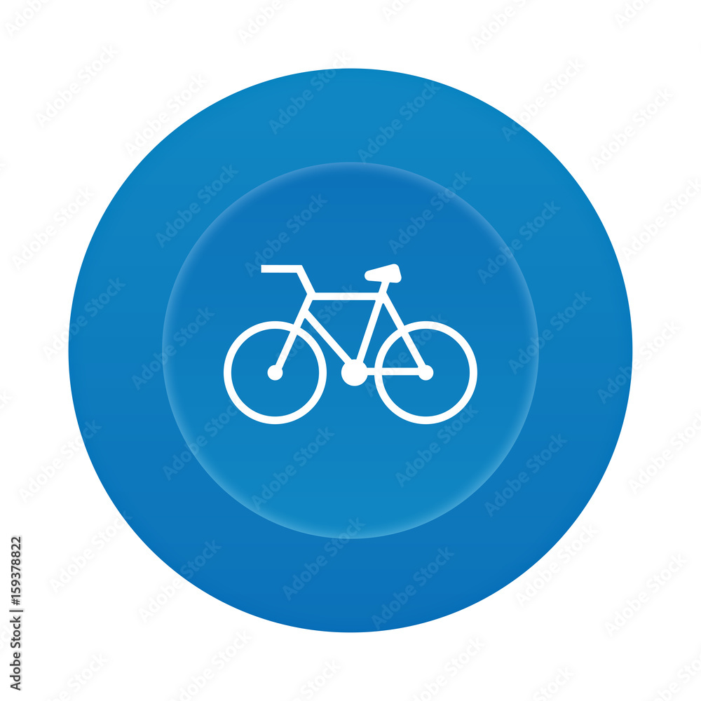 Runder 3D Button - Fahrrad Runder 3D Button - Fahrrad