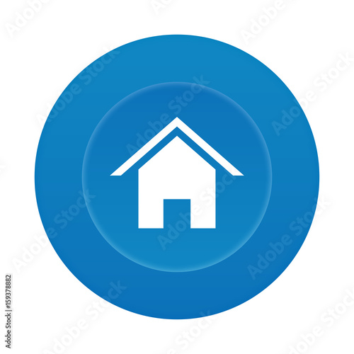 Runder 3D Button - Haus