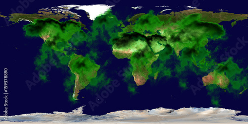 Obraz na plátne High resolution Earth contamination radiation nuclear war waste pollution chemical weapons world map