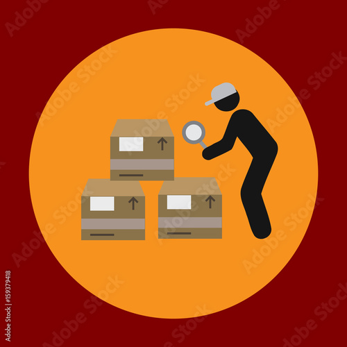 Warehouse check box icon in trendy flat style isolated on grey background. Delivery symbol for your design, logo, UI. Vector illustration, EPS10.