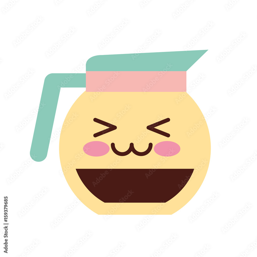 coffee teapot kawaii character vector illustration design coffee teapot kawaii character vector illustration design