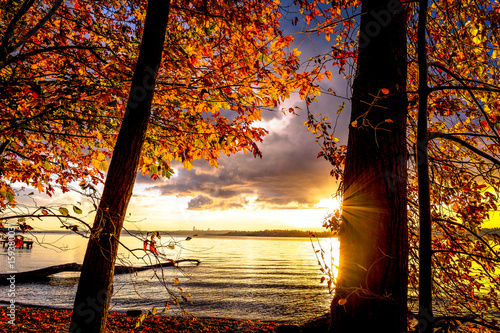 Autumnal Rays on Lake Washington