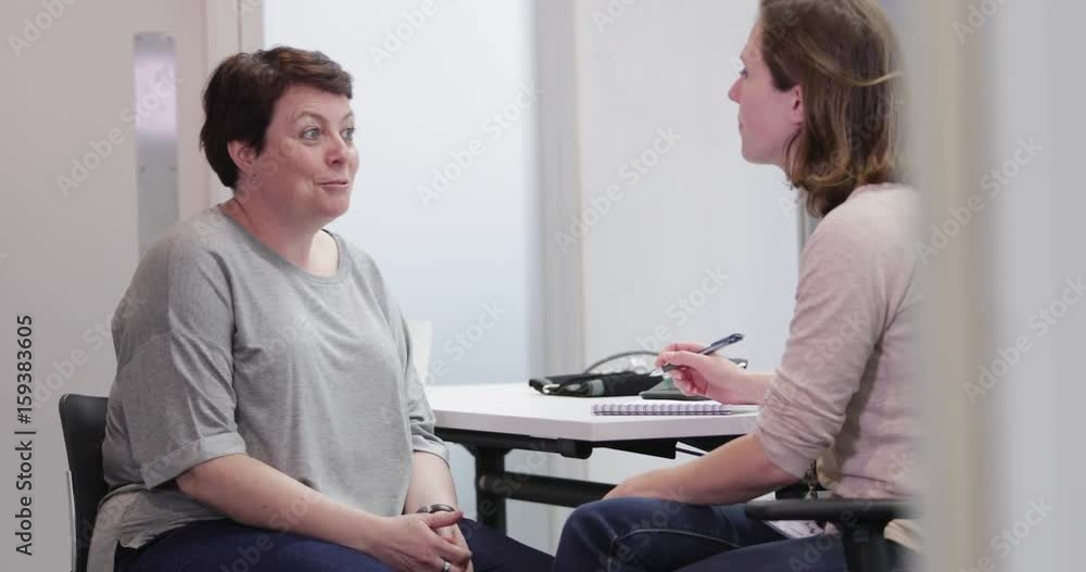 Overweight patient happy to be feeling better Overweight patient happy to be feeling better
