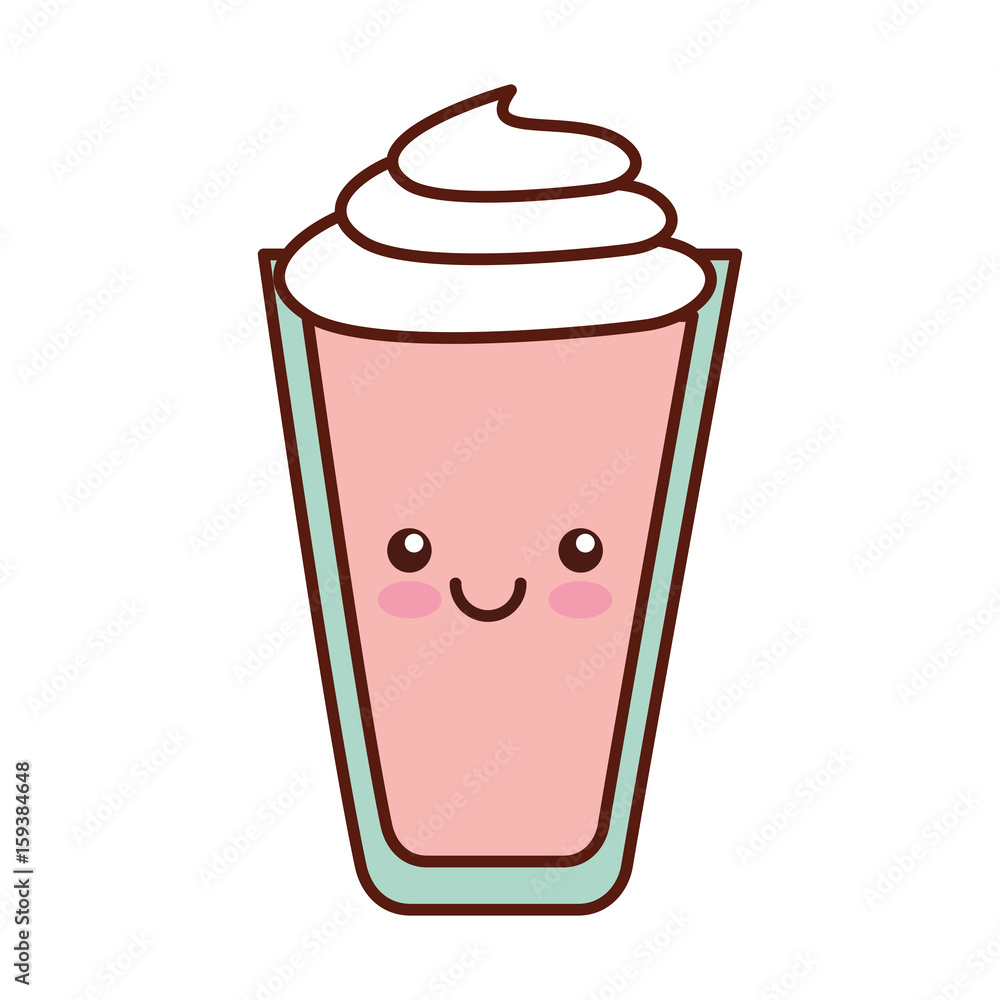 milkshake glass kawaii character vector illustration design milkshake glass kawaii character vector illustration design