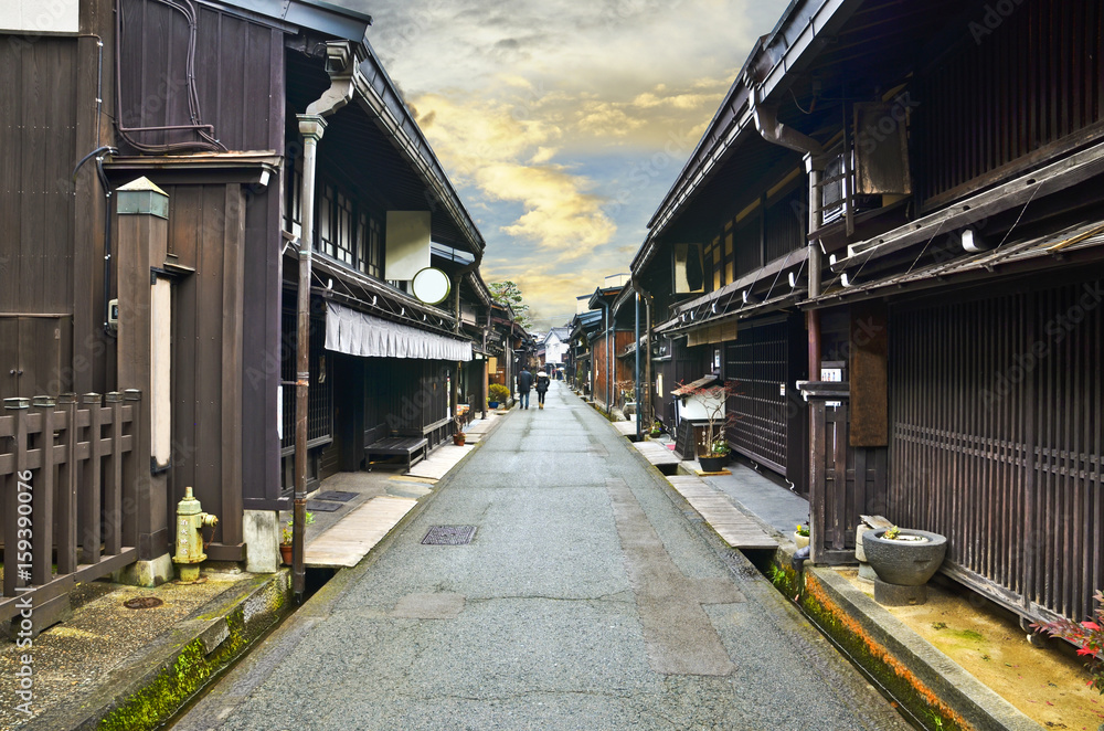 Fototapeta premium Old Town in Takayama City of Japan.