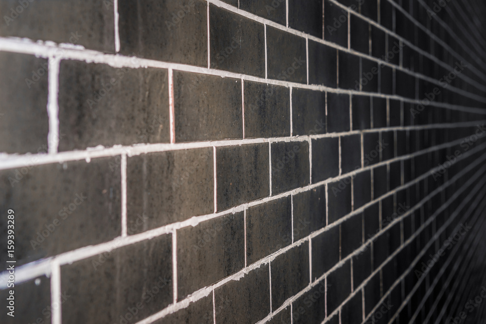 Brick wall from red facing brick Brick wall from red facing brick