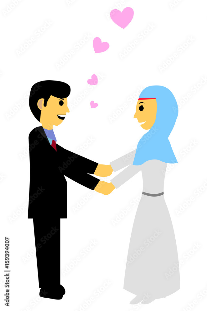 Bride Couple Muslim and Muslimah (Islam People) Bride Couple Muslim and Muslimah (Islam People)