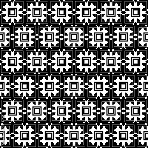 VECTOR  Black and White Minimalist Abstract Seamless Pattern