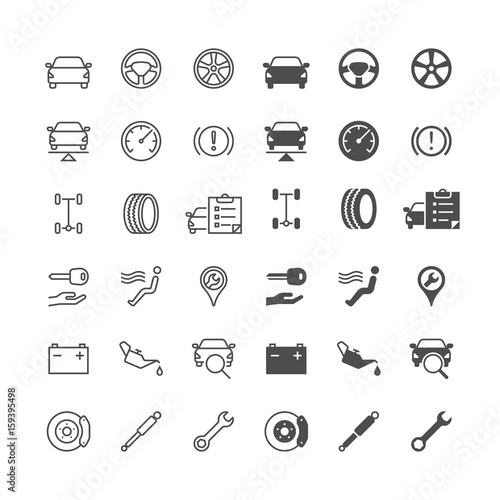 Auto service icons, included normal and enable state.