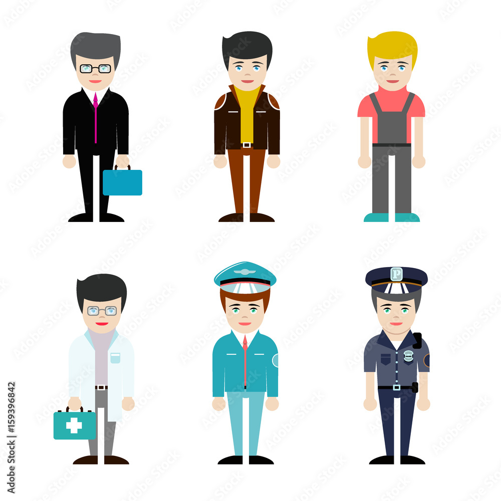 Set of professional people Set of professional people