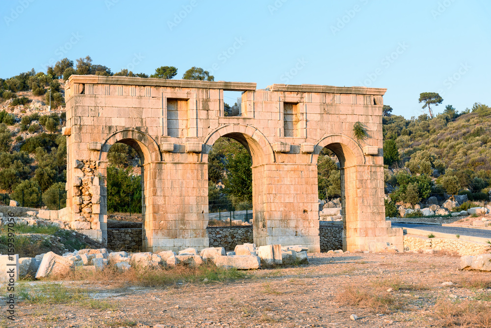 Arch of Mettius Modestus in ancient Lycian city Patara. Turkey