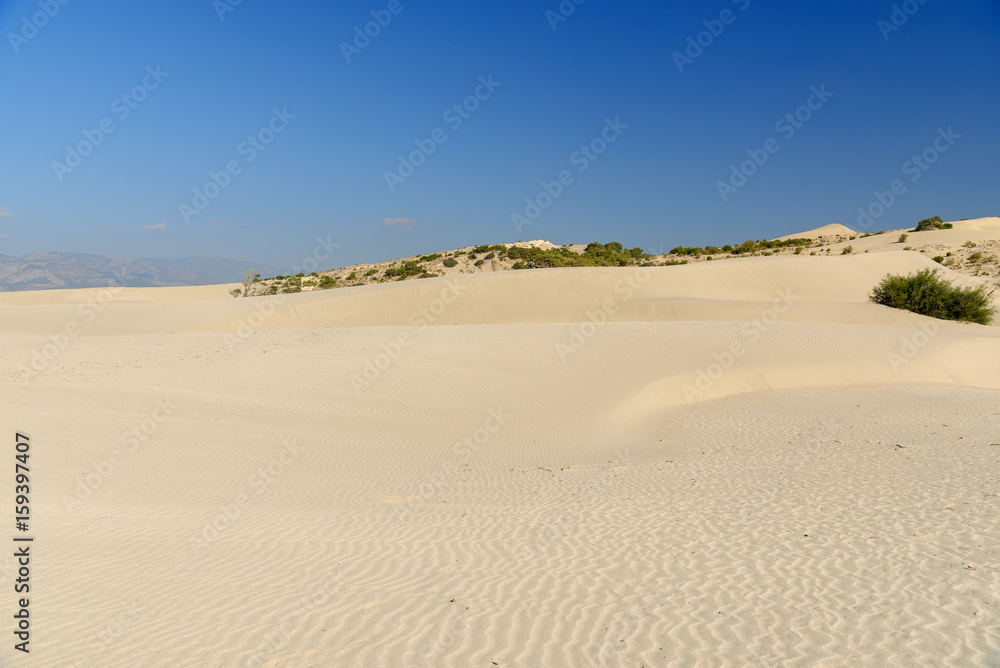Sand dunes on Patara beach. Turkey