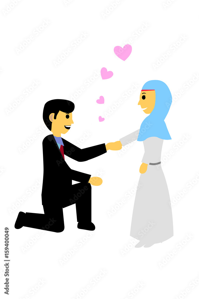 Bride Couple Muslim and Muslimah (Islam People) Bride Couple Muslim and Muslimah (Islam People)