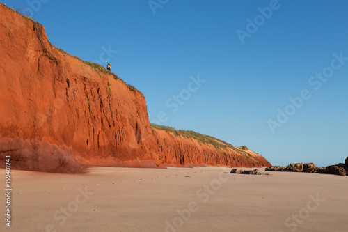 Red Pindan Cliffs at low tide at James Price Point  Western Australia