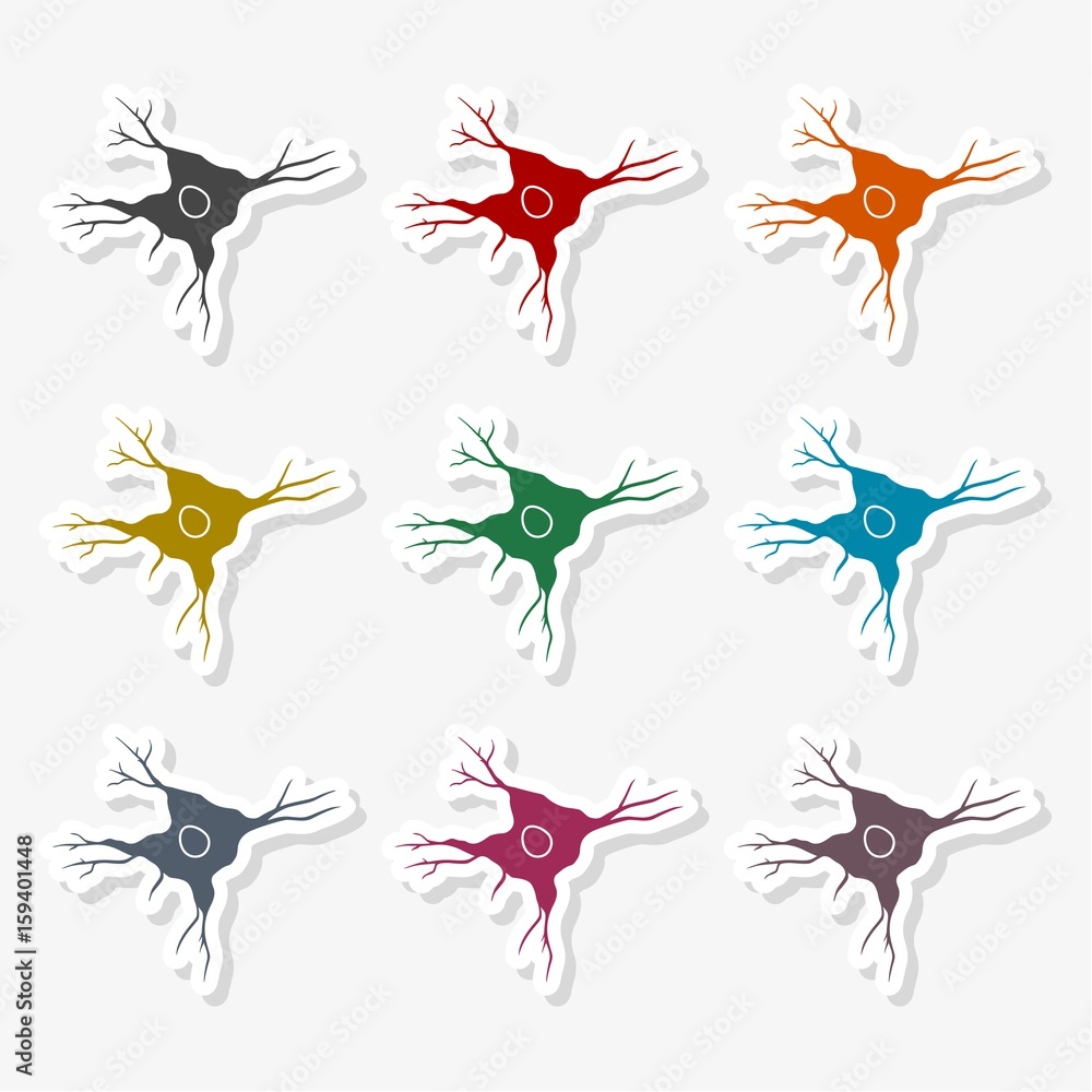 Nerve Cell Icon Flat Graphic Design - Illustration Nerve Cell Icon Flat Graphic Design - Illustration
