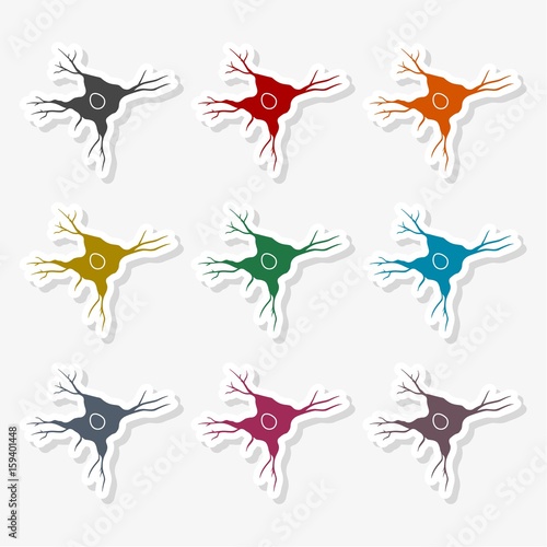Nerve Cell Icon Flat Graphic Design - Illustration © sljubisa