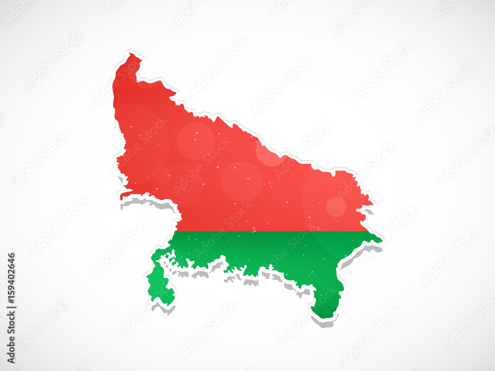 Fototapeta premium Illustration of Uttar Pradesh Police Flag