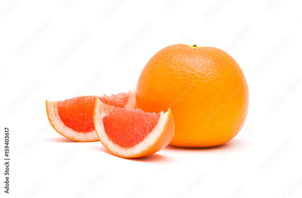 Grapefruit on a white background Grapefruit on a white background
