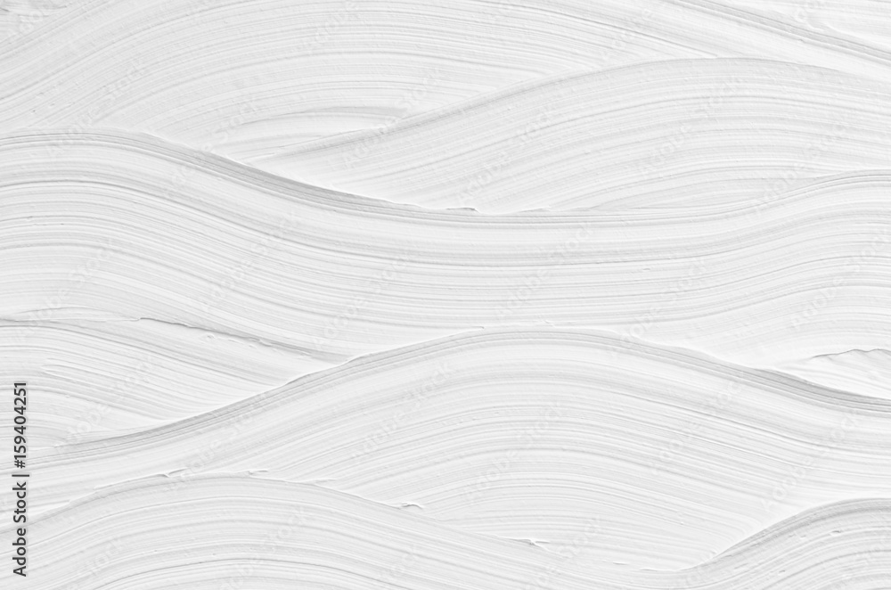White wave plaster texture. Light modern abstract background.