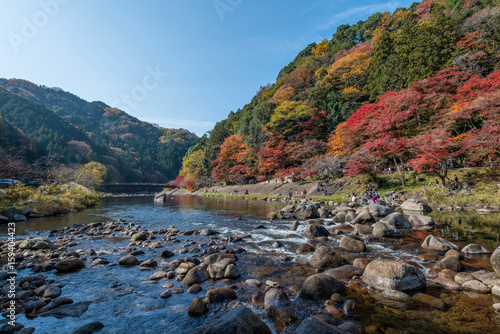 Korankei and Tomoe river in autumn season. © Wipark