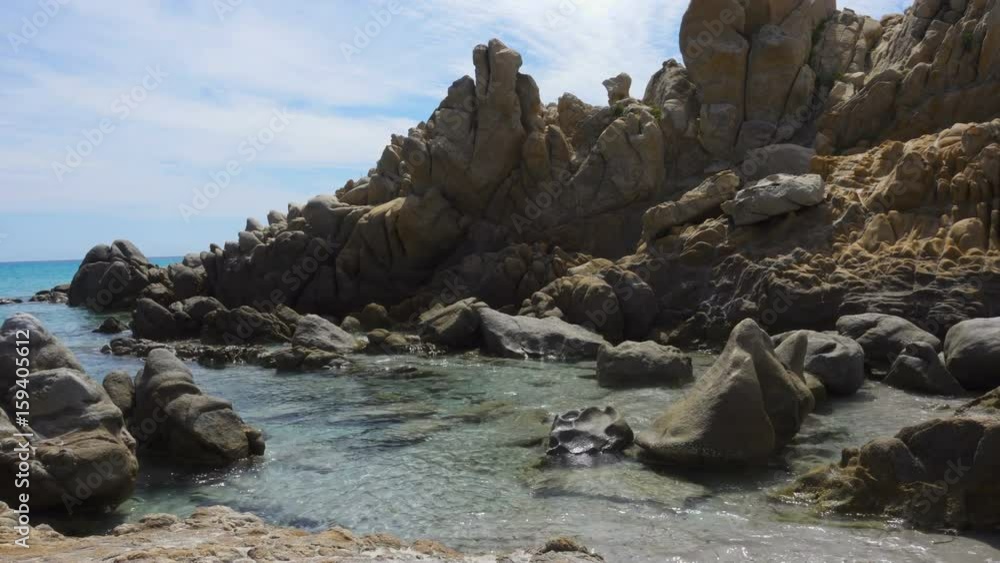 Scenic Sardinia Italy Mediterranean Sea Bay Rocks and Beach Scenic Sardinia Italy Mediterranean Sea Bay Rocks and Beach